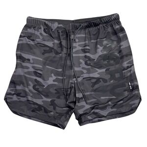 ASRV NEW Mens Medium Gray Camo DSG-0170 Aesthetic Revolution 7" Linerless Shorts